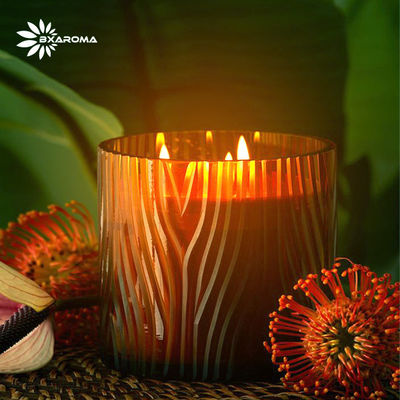 Buy OEM Lemon Aroma Scented Candle Round Glass Cup Flame Customized online manufacture